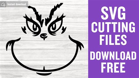 Grinch Face Svg Cutting Files for Cricut Vector Instant Download - YouTube