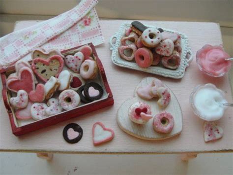 Dollhouse Miniature Valentines Cookie Baking Etsy Valentine Cookies