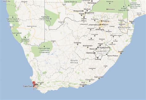 Cape Town Map South Africa