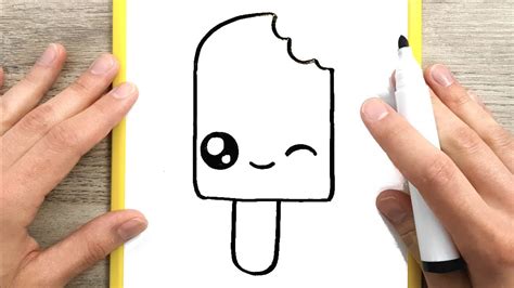 72 disegni facili da copiare a matita per bambini. COME DISEGNARE UN GHIACCIOLO KAWAII - DISEGNI FACILI - YouTube