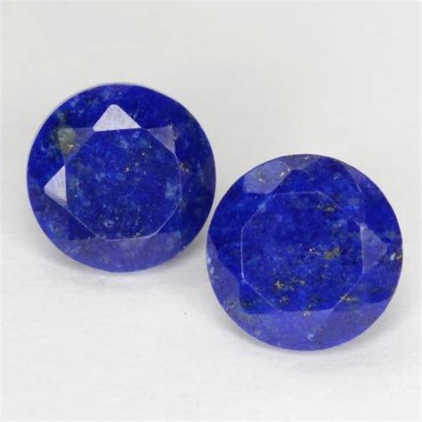 Blue Lapis Lazuli 09 Carat 2 Pcs Round From Afghanistan Gemstones