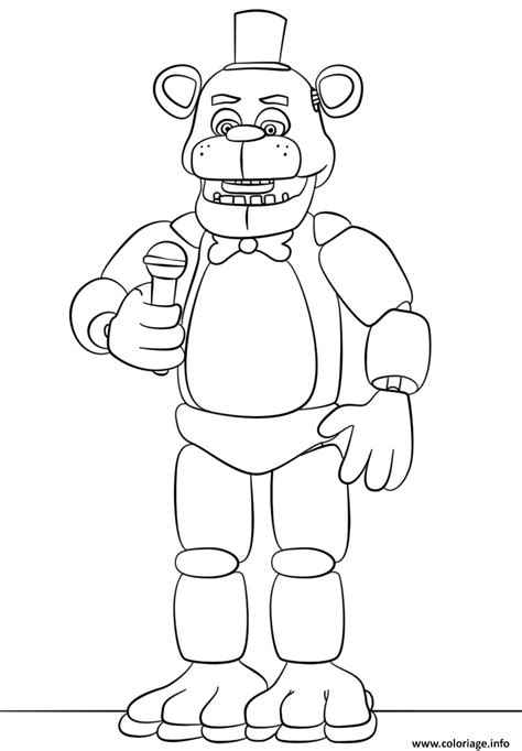 Coloriage Freddy Fnaf Try To Sing JeColorie
