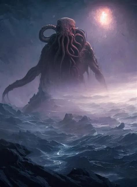 Cthulhu In Space Looking At Earth Larger Than Earth Openart