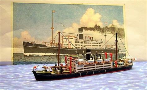 Handcrafted boat and ship models. This ship paper model is the Ussuri Maru, IJN's troop ...