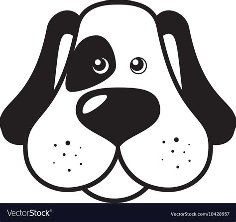Cute Dog Puppy Face Royalty Free Vector Image Vectorstock