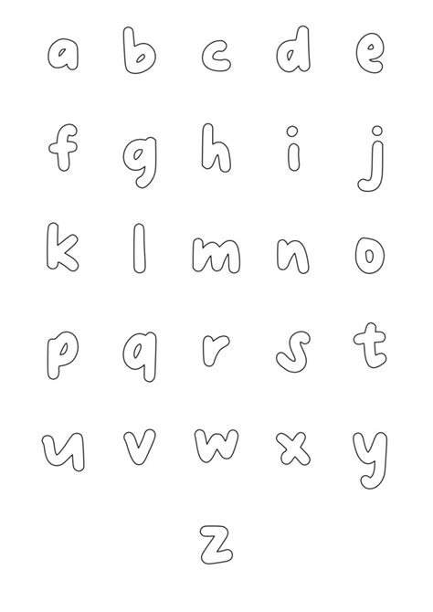 Free Printable Bubble Letters Gummy Lowercase Alphabet Set Cute Fonts