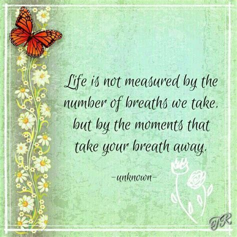 Life Is Not Measured By The Number Of Breaths We Take But By The Moments That Take Your Breath