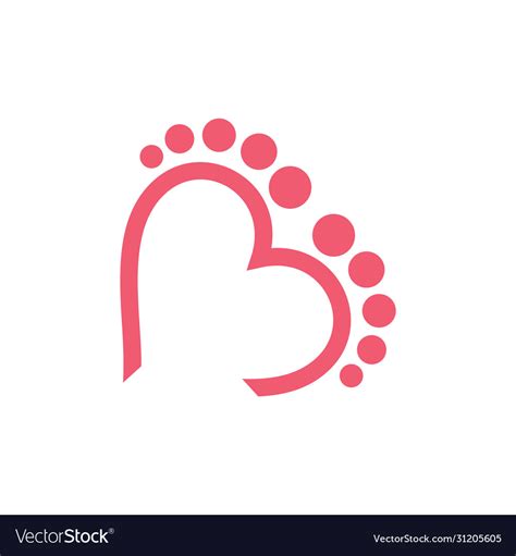 Love Feet Massage Symbol Royalty Free Vector Image