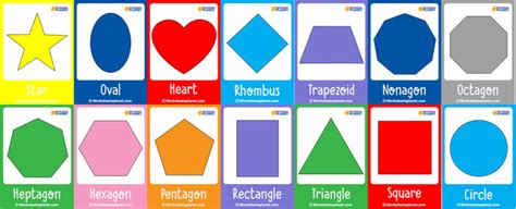 Geometry Shapes Flashcards Teacher Resources