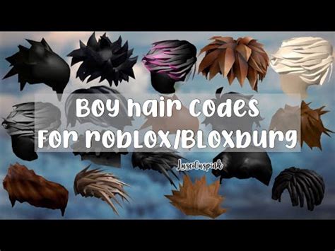 These ids and codes can be used for popular roblox games like salon or rhs. Boy Hair Codes for Roblox/Bloxburg - YouTube
