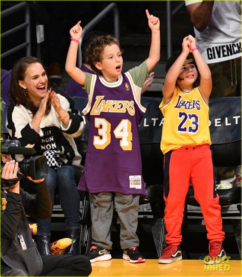 Natalie Portman Brings Son Aleph 7 To Lakers Game Photos Photo 4169306 Aleph Millepied