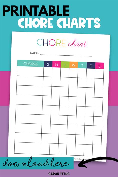 Top Chore Chart Free Printables To Download Instantly Printable Chore