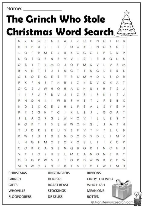 Homeschool Lesson Plans Holiday Word Search