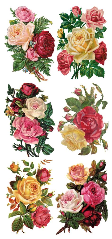 Visit The Post For More Decoupage Printables Paper Roses Diy