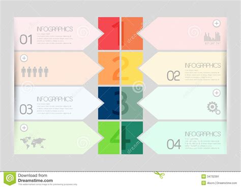 Modern Design Minimal Style Infographic Template Stock