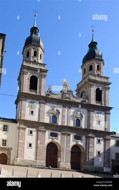 Jesuit Church Innsbruck Austria Stock Photo Alamy
