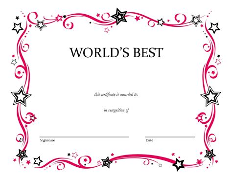 Certificate Template For Pages Best Creative Template Design