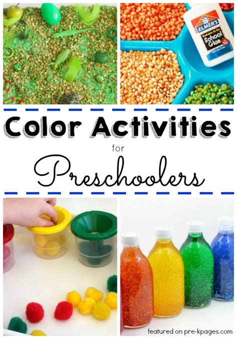 No equipment is necessary, and there really isn't a limit on. 30+ Color Activities For Preschoolers - Pre-K Pages