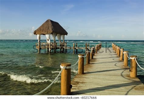 Wooden Dock Caribbean Sea Yucatan Peninsula Stock Photo Edit Now 60217666