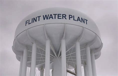 The Top Of A Water Tower Is Seen At The Flint Water Plant In Flint