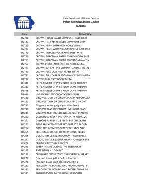 Fillable Online Dhs Iowa Prior Authorization Codes Fax Email Print Pdffiller