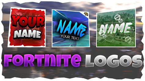 Free Fortnite Logo Templates Youtube