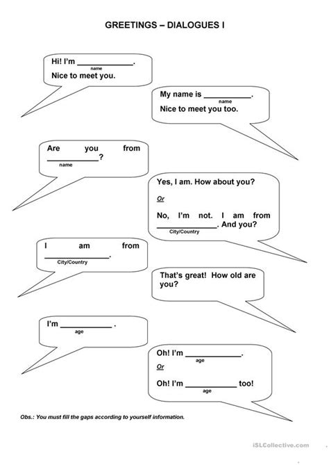 Dialogue Practice Worksheet 4th Grade