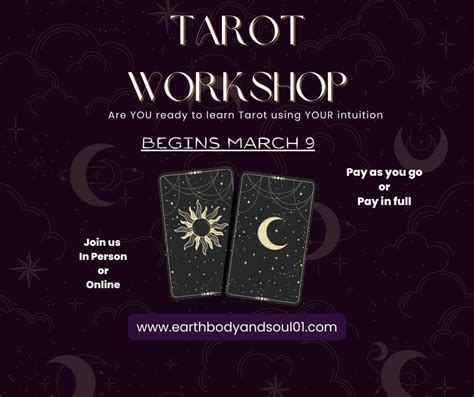Tarot Workshop Reversals Spreads And Graduation Earth Body And Soul