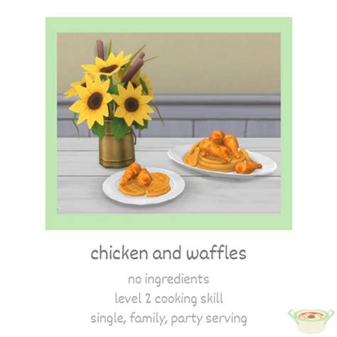 Chicken And Waffles Littlbowbub Sims 4 Sims 4 Game Sims