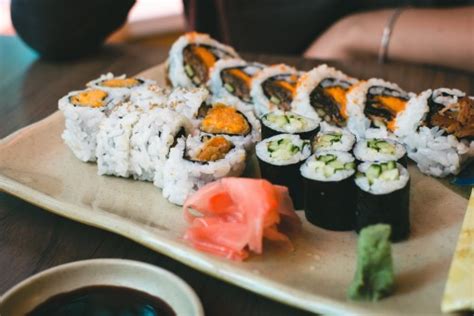 Free Images Sushi Spam Musubi Comfort Food Gimbap Sashimi