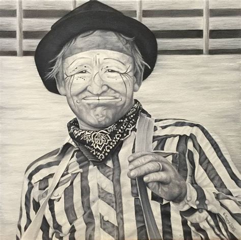 Buck Legrand Rodeo Clown Painting By Emily Young Saatchi Art