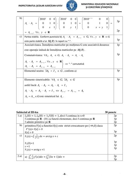 Modele Teză Matematică Clasa A 12 A M2 Științe Semestrul 1 Rezolvări