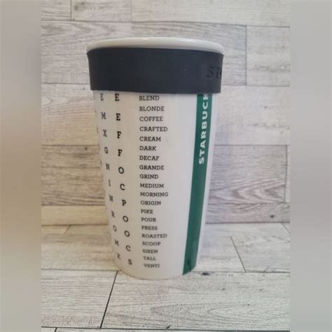 Starbucks Kitchen Starbucks Word Search Puzzle Ceramic 2 Oz Double