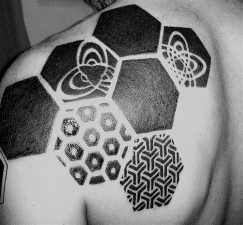 Patterns In Hexagons Tattoo Idea Honeycomb Tattoo Hexagon Tattoo