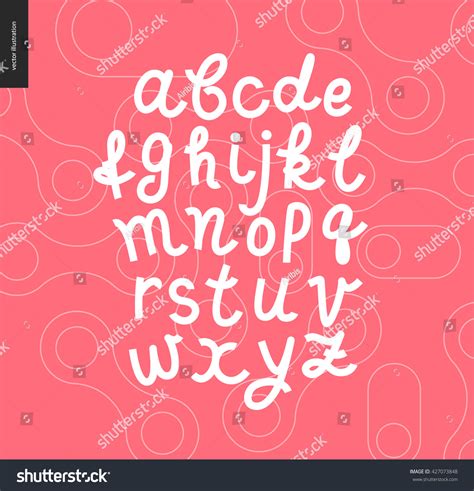 Vector Handwritten Script Latin Alphabet On Stock Vector Royalty Free