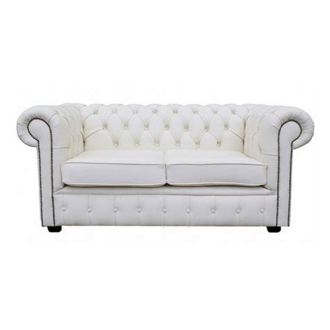 You'll receive email and feed alerts when new items arrive. Chesterfield Shelly White Genuine Leather Two Seater Sofa