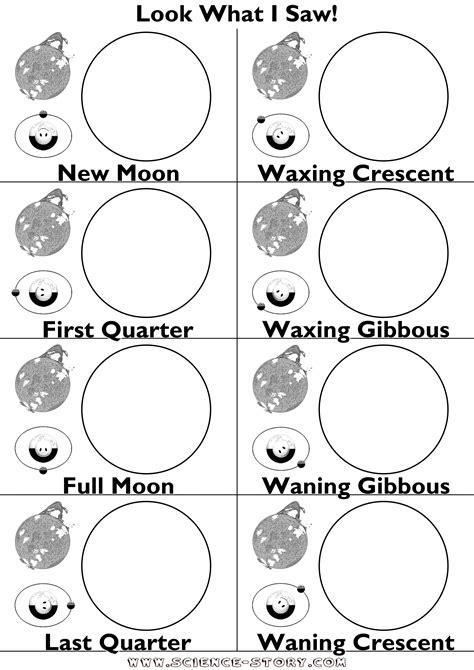 Printable Phases Of The Moon Worksheets