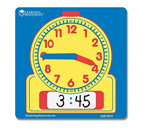 Learning Resources Write And Wipe Clocks Classroom Set Laminated Dry