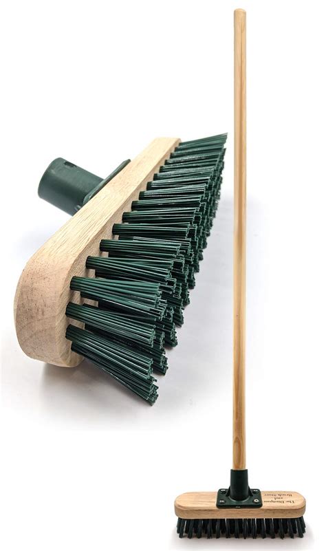 Buy 9 Stiff Heavy Duty Long Handled Scrubbing Brush Deck Broom With