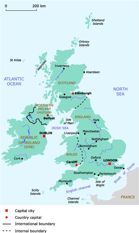 Cours De Anglais A Map Of The British Isles