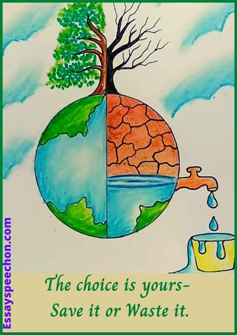 How To Draw Save Water Poster Drawing Save Water Save Earth Drawing