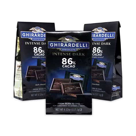 Ghirardelli Intense Dark Midnight Reverie 86 Cacao Singles Bag 412