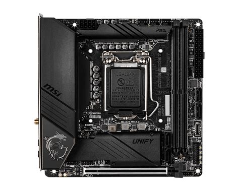 Msi Meg Z490i Unify Mini Itx Gaming Motherboard 10th Gen Intel Core
