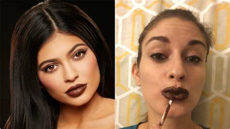 what kylie jenner s sold out lip kit looks like on a normal person