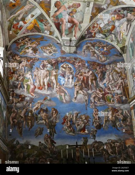 Peint Des Scènes De La Chapelle Sixtine Par Michel Ange Michelangelo