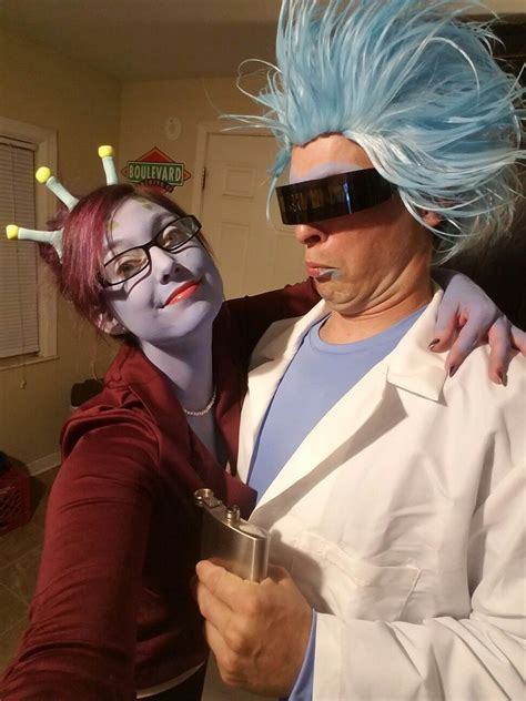 Unity And Rick Cosplay Love Rick And Morty Halloween Party Costumes