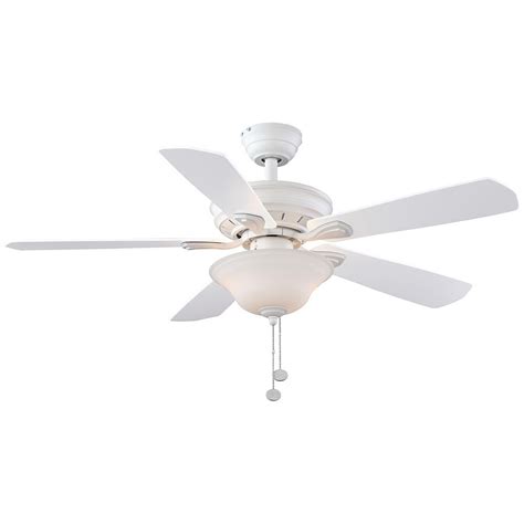 This comet ceiling fan is a sleek 52 inch fan that is best for bedrooms and other living spaces having an area of up 400 square feet (20 by 20 feet rooms). Hampton Bay Wellston 44-inch LED Matte White Ceiling Fan ...