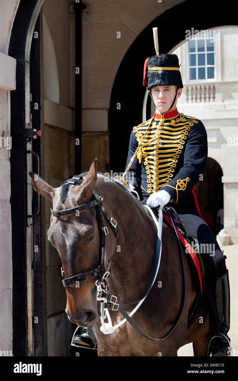 Mounted Guard Of The Kings Troop Royal Horse Artillery On Duty At