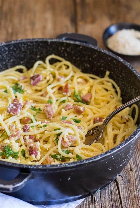 Classic Carbonara Pancetta And Egg Pasta