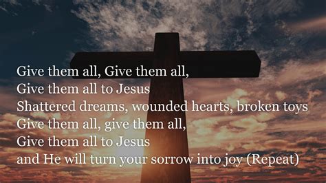 Give Them All To Jesus By Evie With Lyrics Youtube Music